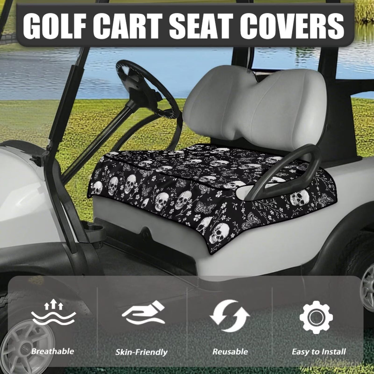 TOADDMOS anti-slip bottom keeps the seat cover secure on bumpy rides.