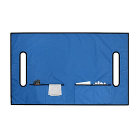 TOADDMOS blue seat cover showing easy installation without tools