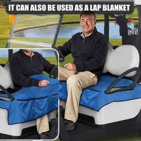 TOADDMOS blue seat cover universal fit for two-seat carts including Club Car