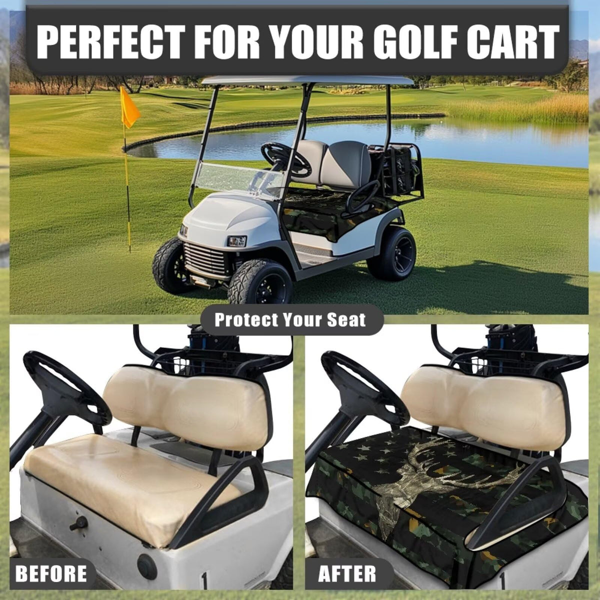 TOADDMOS easy install seat cover slides on in seconds for mess-free upgrades