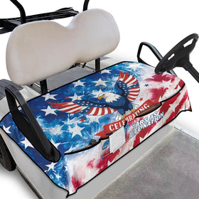 TOADDMOS flag eagle golf seat cover for universal two-seat carts