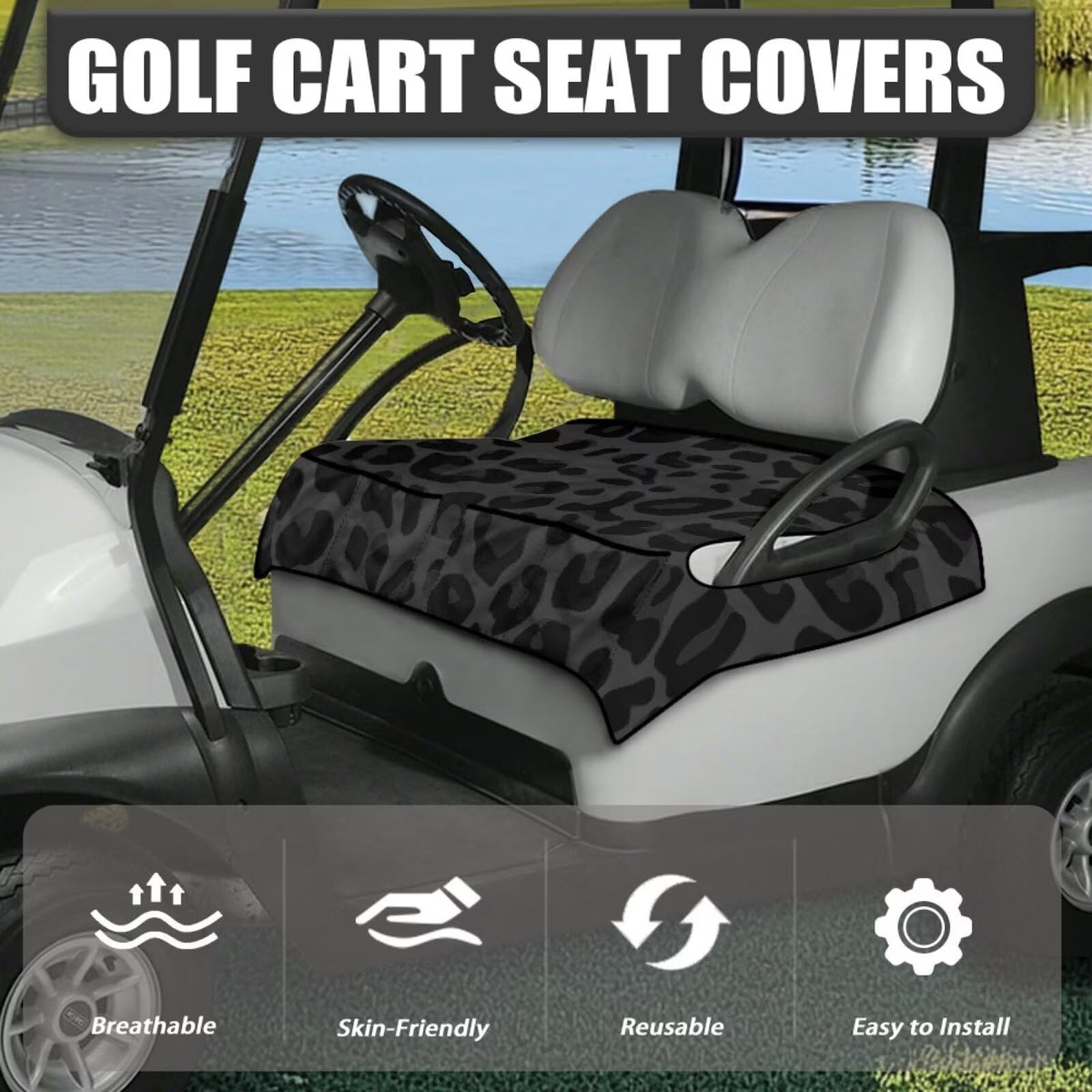 TOADDMOS seat cover with four pockets for easy organization of essentials.