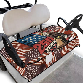 TOADDMOS front seat cover for two-seat carts offers a clean, comfortable surface.