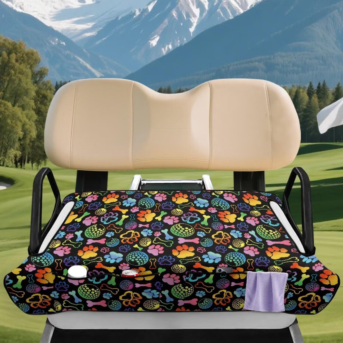TOADDMOS golf cart seat cushion anti-slip base keeps cover in place.