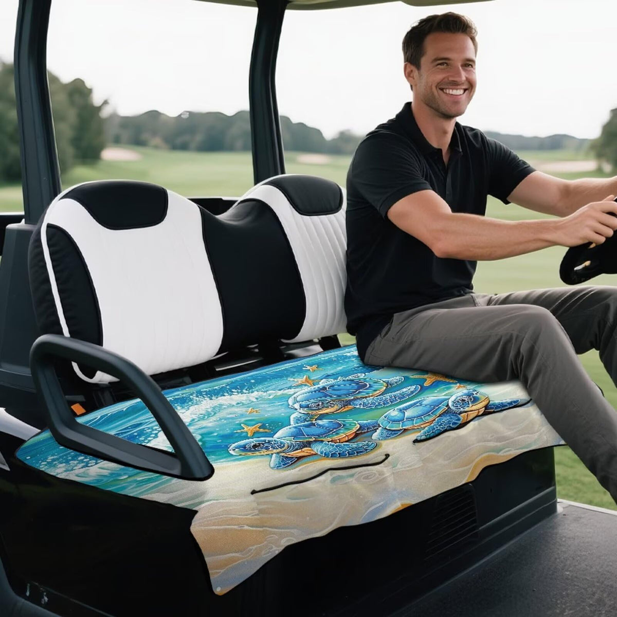 TOADDMOS anti-slip bottom seat cover prevents shifting on rough roads.
