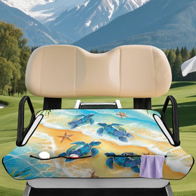 TOADDMOS seat cover with four pockets helps organize sunglasses and towels.