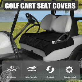 TOADDMOS installation-free seat cover in action on a two-seat cart quick comfort.