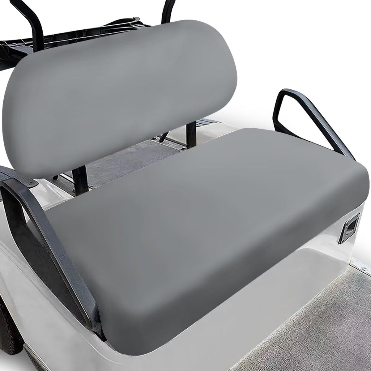 TOADDMOS gray golf cart seat cover front view with non-slip fit
