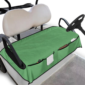 TOADDMOS green seat cover front view reduces heat buildup for a cooler ride