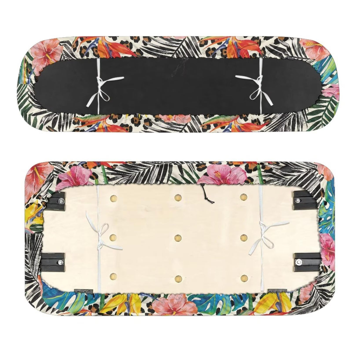 TOADDMOS leopard-print seat towel keeps golf cart seats clean and dry.