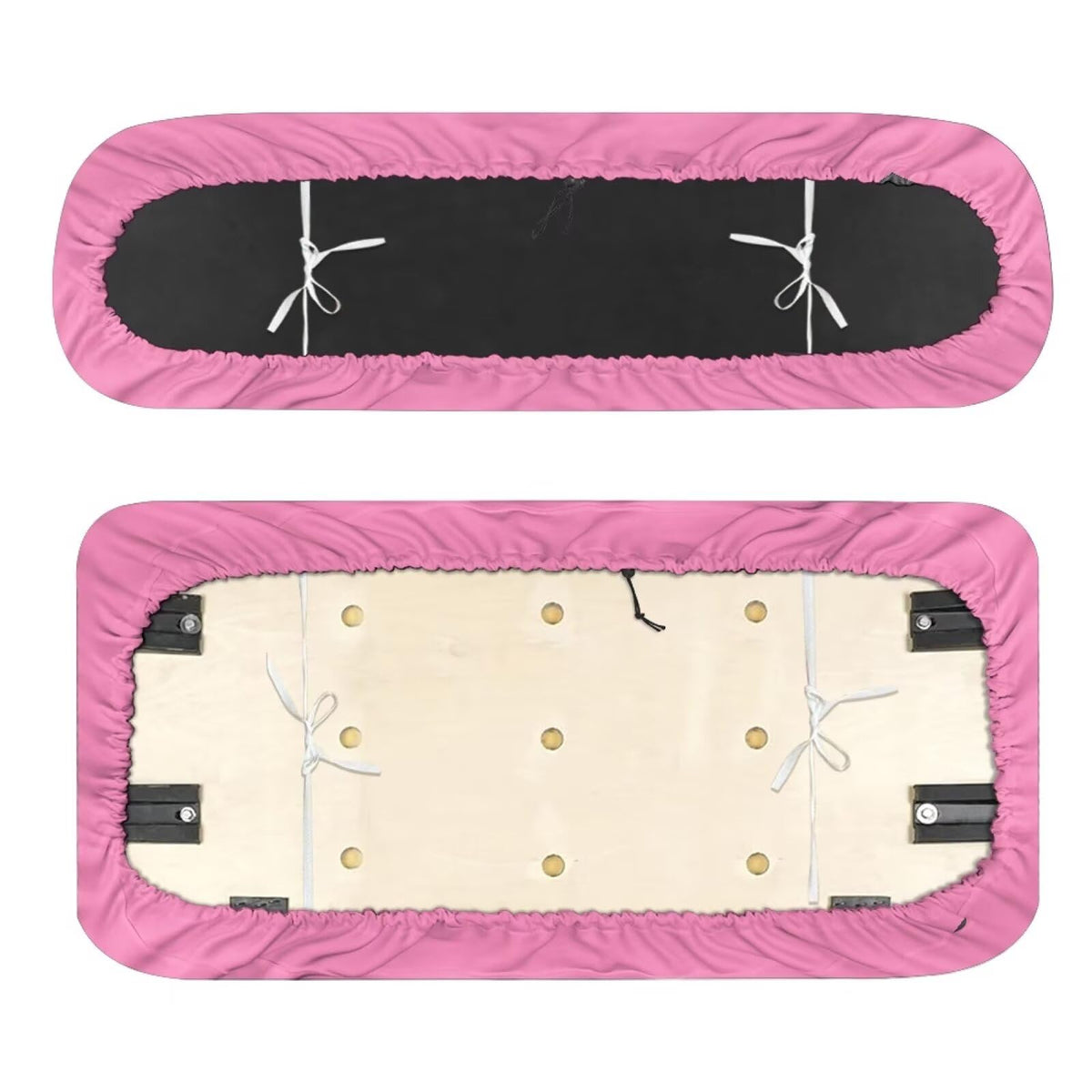 TOADDMOS pink fabric close-up highlighting breathable stretch material
