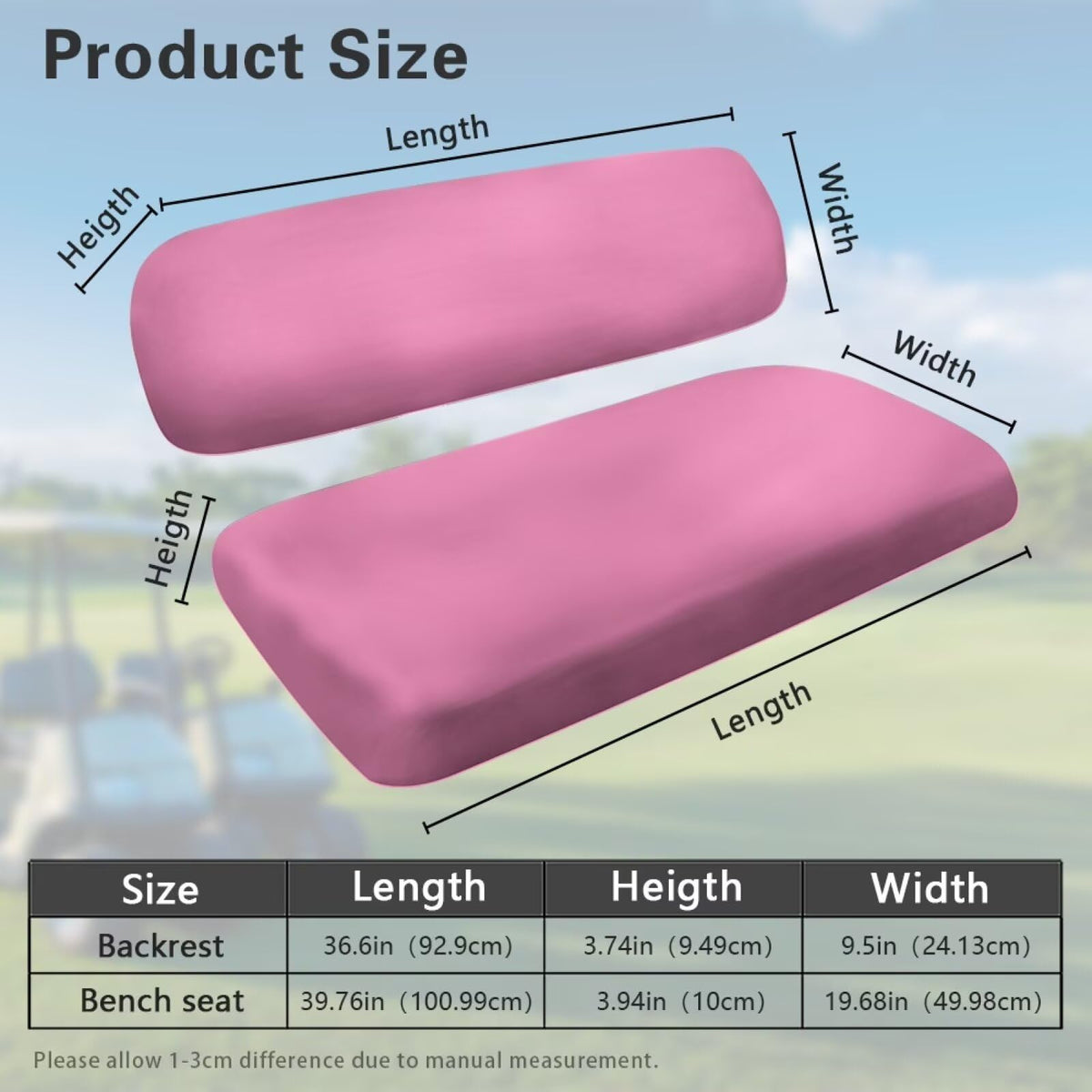 TOADDMOS pink interior upgrade in a golf cart, ideal gift for enthusiasts