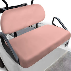 TOADDMOS pinkish golf cart seat cover on a bench for protection and comfort.