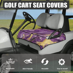 TOADDMOS purple marble seat cover right view showing secure fit
