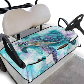 TOADDMOS Sea Turtle seat covers on the front seat with pockets for quick-access items