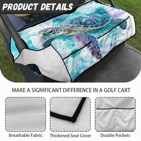 TOADDMOS Sea Turtle seat covers fitting two-seat carts like Club Car and Ezgo