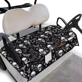 TOADDMOS Skull Butterfly golf cart seat cover with tool-free installation and stylish protection.