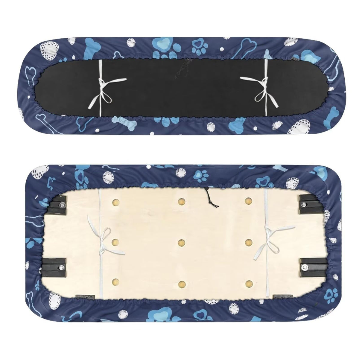 TOADDMOS stretchy golf cart seat cover kit showing secure fit on bench seat