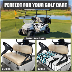TOADDMOS two-seat cart protector inside golf cart interior