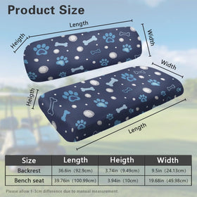 TOADDMOS universal two-person seat cover for most golf carts