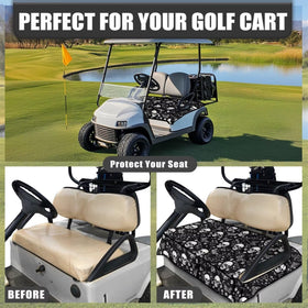 TOADDMOS universal two-seat fit covers most major golf cart brands.