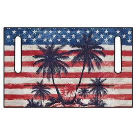 TOADDMOS US flag seat cover with four pockets for organized essentials