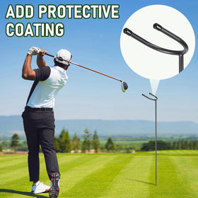 TOBWOLF lightweight holder in use on course, easy to carry.