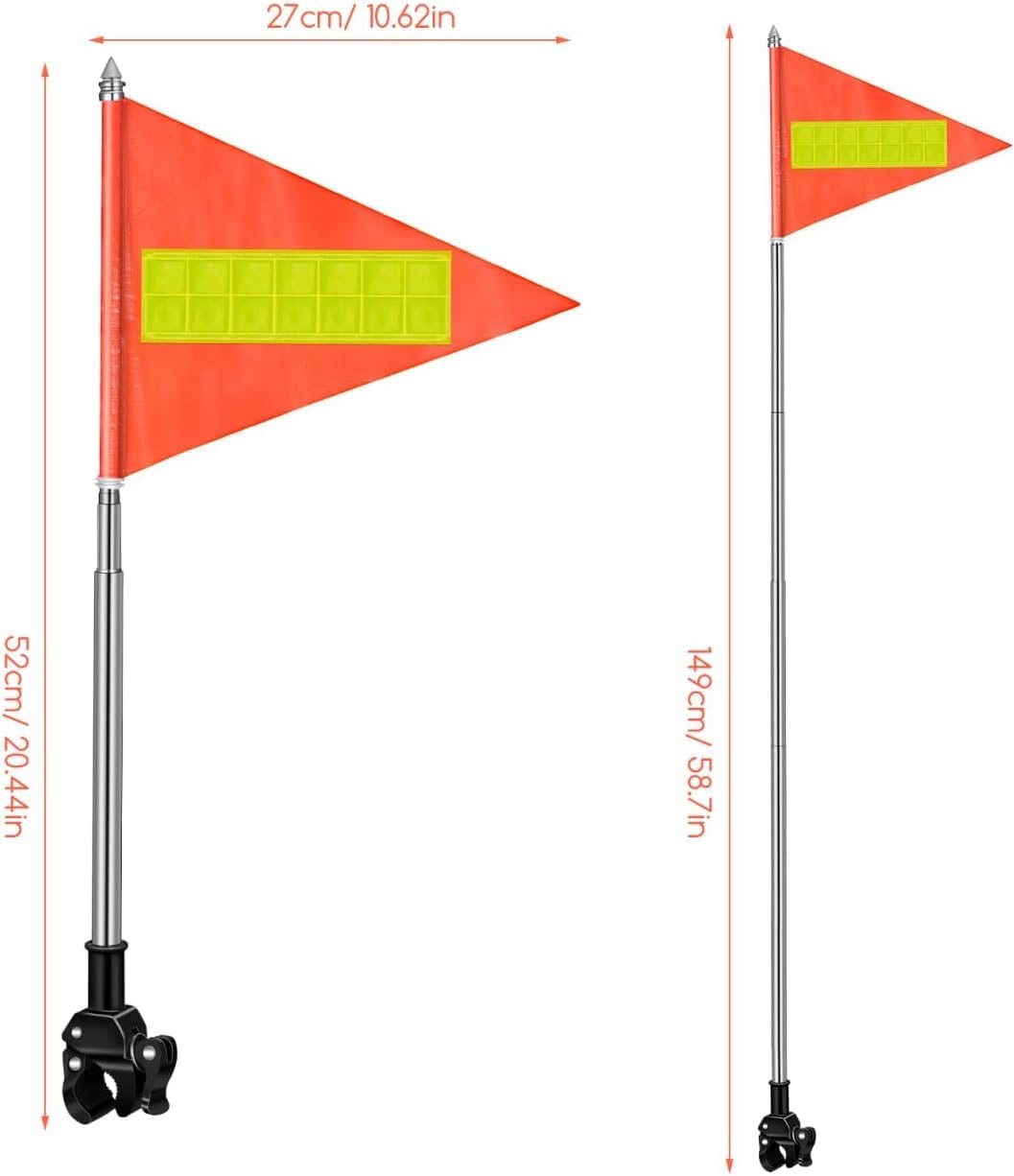 Toddmomy bike and cart flag offers adjustable height for different riding setups.