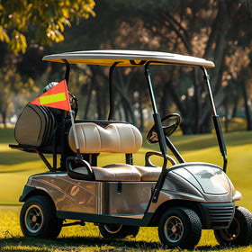 Toddmomy orange safety flag helps pedestrians notice approaching mobility aids.
