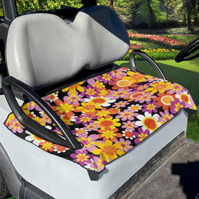 Todiyaddu golf cart seat cover demonstrates easy one-step installation for any cart.