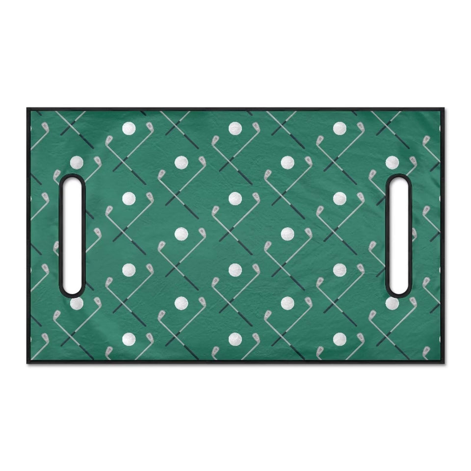 TODIYADDU green seat cover shown on a golf cart armrest for seat protection and comfort.