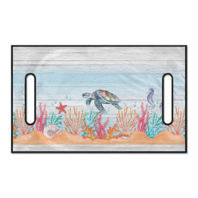 TODIYADDU Ocean Turtle Coral golf seat cover on a cart, stylish protection.