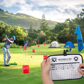 Dry-erase scorecard for tracking points during the game