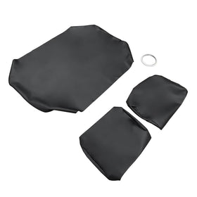 Tokinng black microfiber leather seat cover enhances interior durability and look