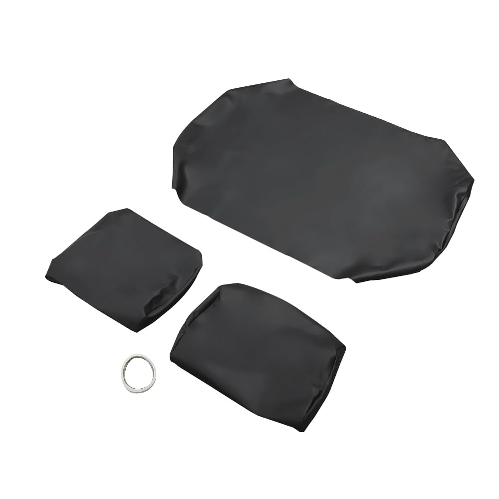 Tokinng golf cart seat cover staple-on in black protects interior and adds durability
