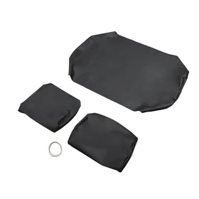 Tokinng golf cart seat cover staple-on in black protects interior and adds durability