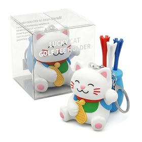 Tomerry Lucky Cat Golf Tee Holder clip keeps tees handy on the course.