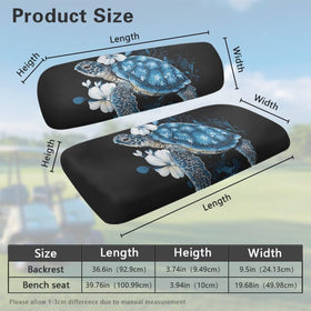 Tomeusey turtle floral print adds personality while protecting seats.