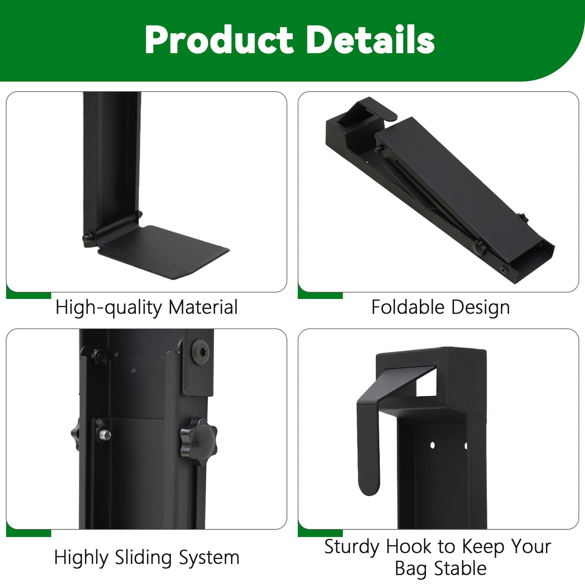 Tonchean foldable golf bag holder in folded position