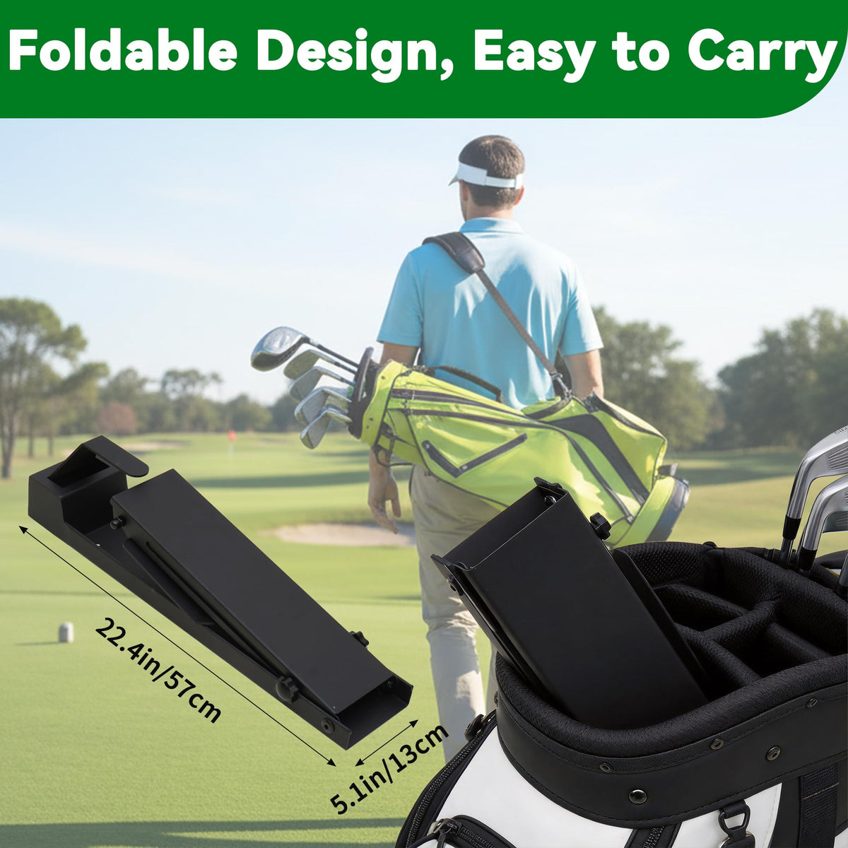 Tonchean universal-fit golf bag rack holding cart and stand bags