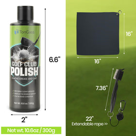 TonGass golf brush with groove sharpener cleans grooves effectively.