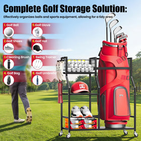 TOOLF four-section storage for bags, balls, shoes, accessories