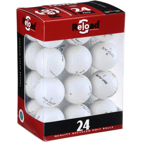 Top Flite recycled golf balls with near-new look for consistent feel.