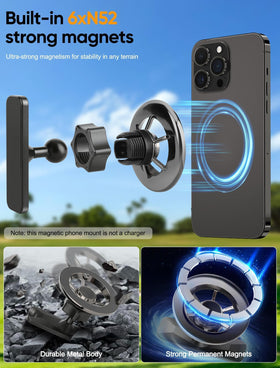 TOPGO golf cart phone holder with 360° rotation for ideal viewing angle