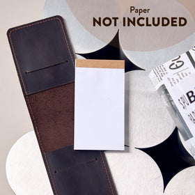 TORAKIP Leather Scorecard Holder open inside, organized pockets for scorecards.