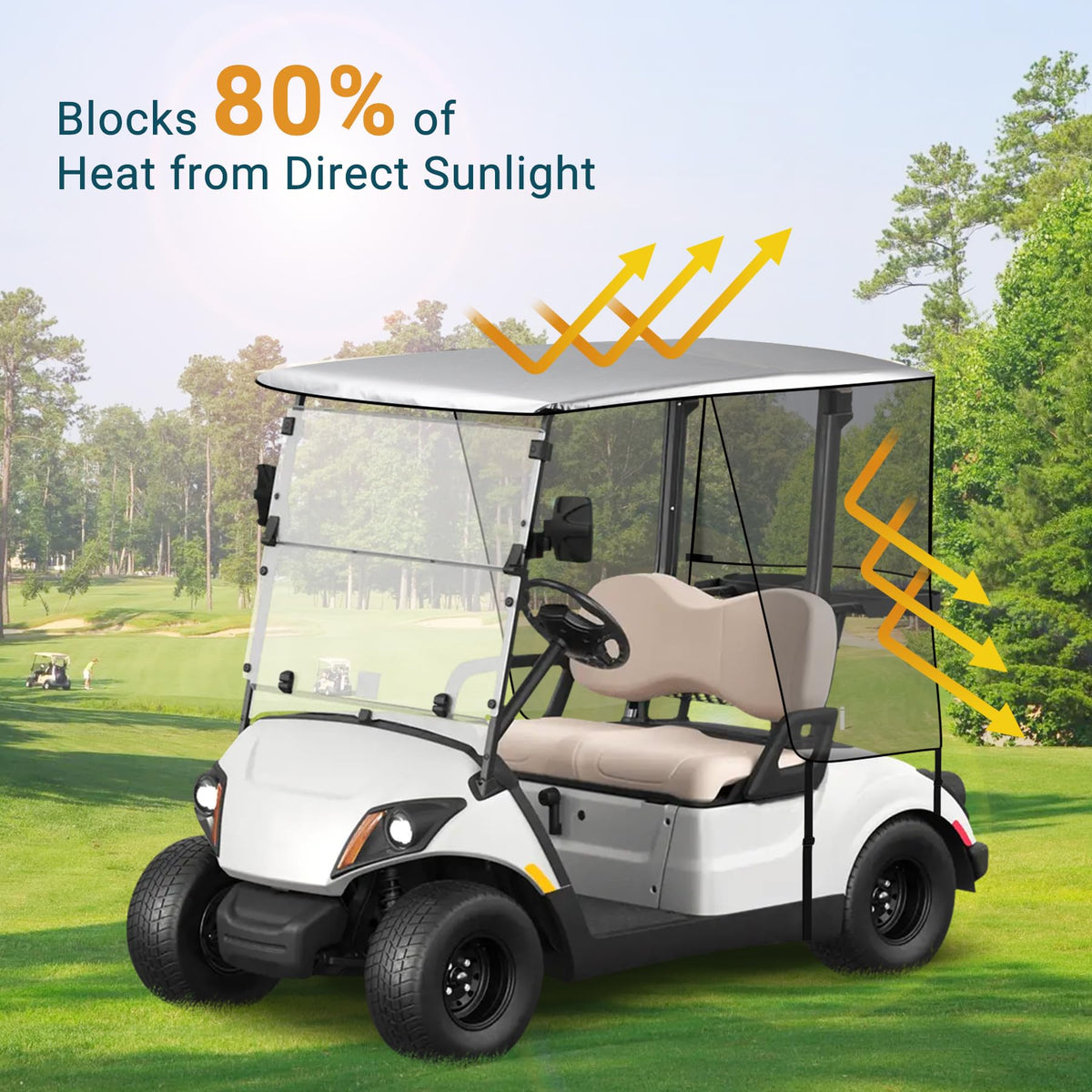 Toriexon oxford-top fabric forming durable shade for hot sun