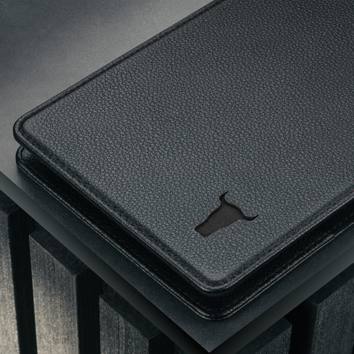 TORRO black leather close-up highlighting premium texture and finish