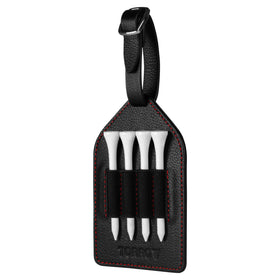 TORRO Leather Golf Tee Holder front view with four accessible tee slots for easy access on the course.