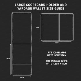 TORRO detachable scorecard holder enables flexible front and back nine scoring.