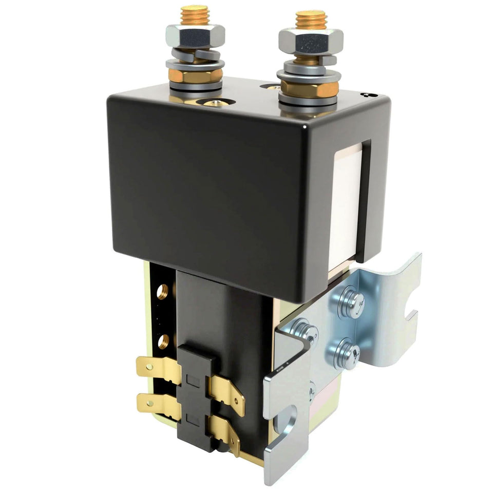 Totuhuid SW180B-108 48V solenoid front view demonstrates durable contacts for golf carts.